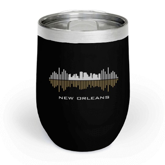 New Orleans City Sound Waves Chill Wine Tumblers