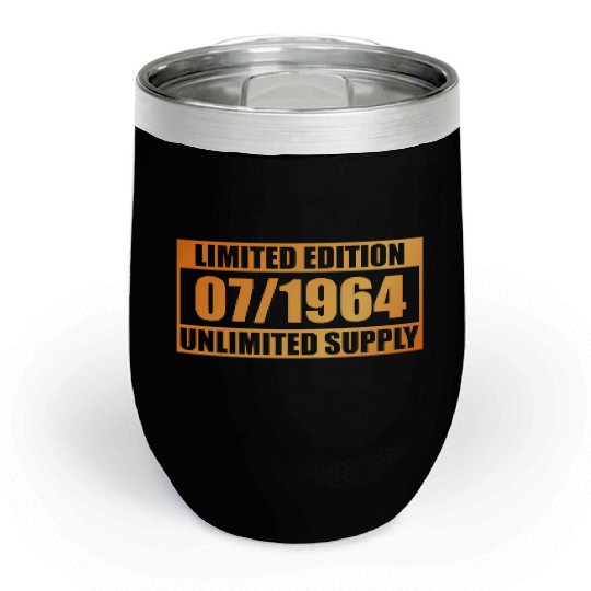 60th birthday Limited Edition - ꝏ Supply 07/1964 Chill Wine Tumblers