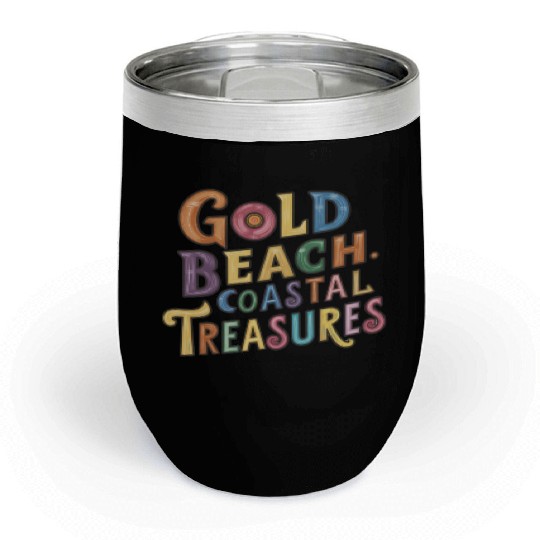 Gold Beach: Coastal Treasures Chill Wine Tumblers