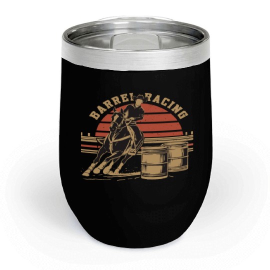 Retro Themed Barrel Racing Gifts Chill Wine Tumblers