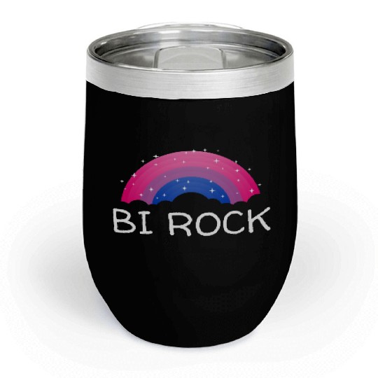 Bi Rock Bisexual LGBTQ Bi Pride LGBT Lesbian Gay Chill Wine Tumblers