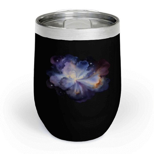 Stellar Watercolor - Supernova Celestial Eruption Chill Wine Tumblers