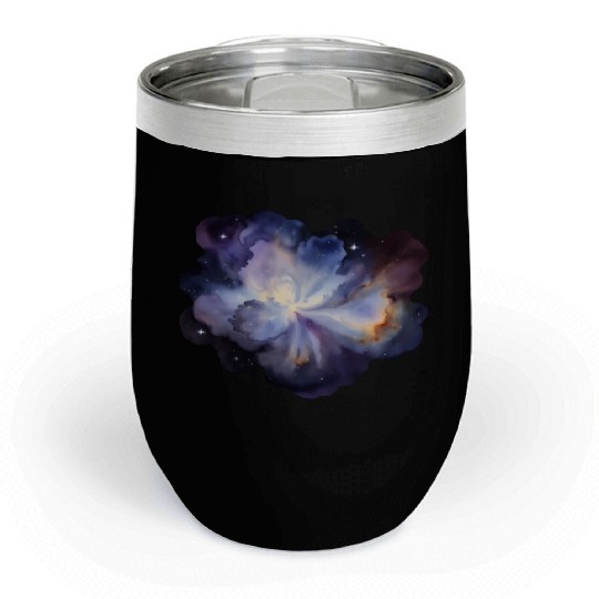 Stellar Watercolor - Supernova Celestial Eruption Chill Wine Tumblers
