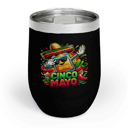 Cinco de Mayo Tequila Bottle Chill Wine Tumblers