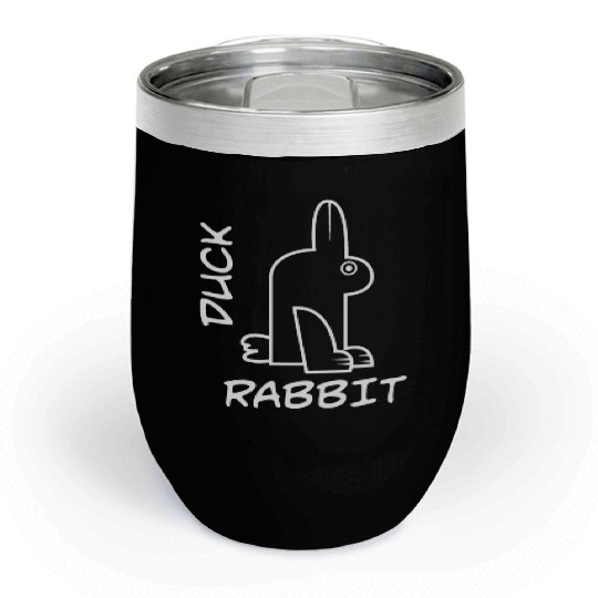 Rabbit Duck Meme Science Math Geek Philosophy Chill Wine Tumblers