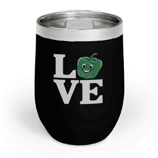Bell Pepper Love Green Chill Wine Tumblers