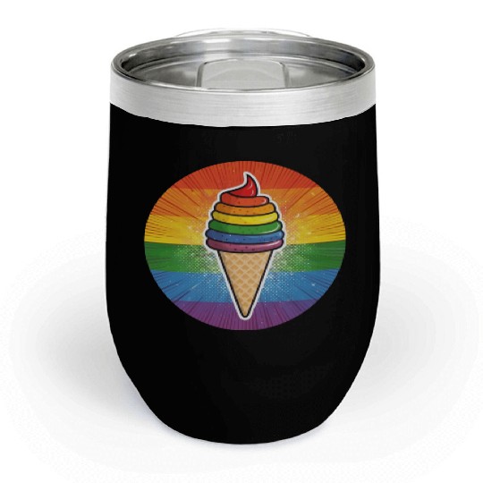 LGBTQ Ice Cream Chill Wine Tumblers