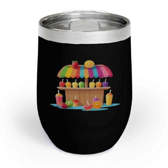 ice cream cart on the beach Chill Wine Tumblers