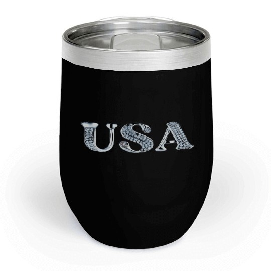 USA National American Flag 4th Of July Chill Wine Tumblers