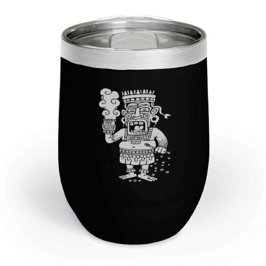 Maya God Mayan Mythology Buluc Chabtan Chill Wine Tumblers