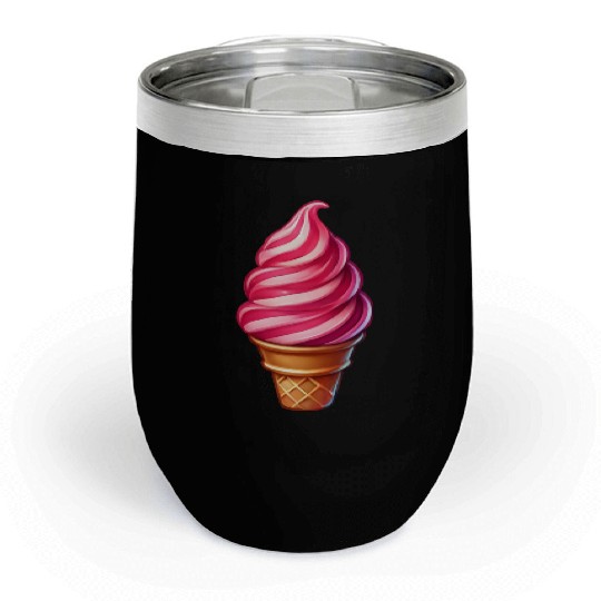 Candy cane ice cream motif in a sweet ice cream Chill Wine Tumblers