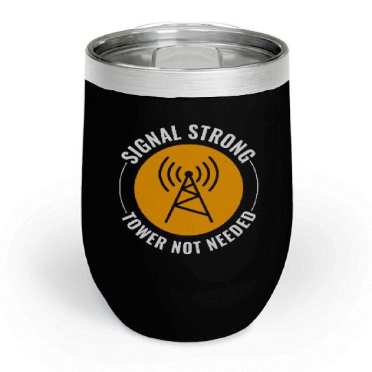 Amateur Ham Radio Operator Radio Waves Frequency Chill Wine Tumblers