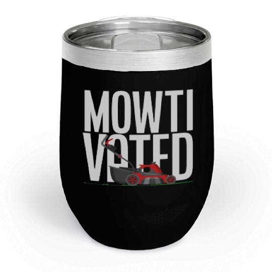 Landscaper Gardener Lawn Mowing Pun Chill Wine Tumblers