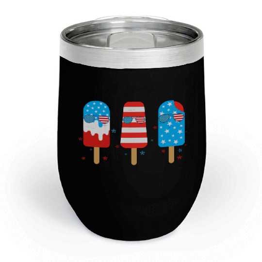 July Popsicle Toddler American Chill Wine Tumblers