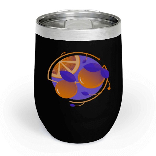 Orange Fruit Chill Wine Tumblers