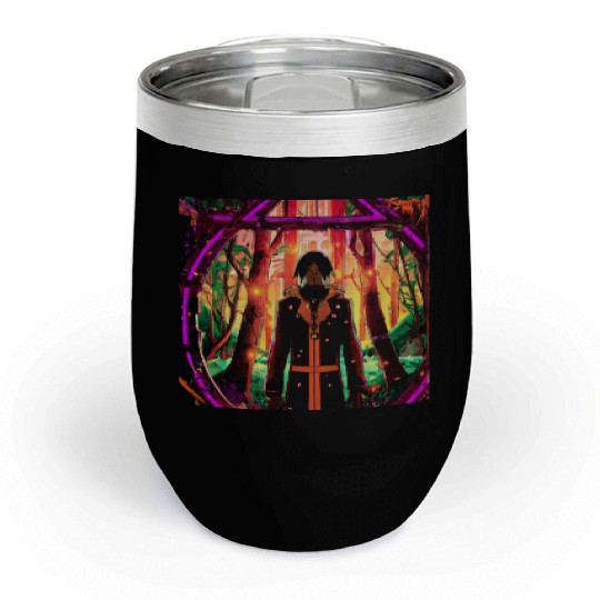 Mystical Forest Guardian in Vibrant Colors Chill Wine Tumblers