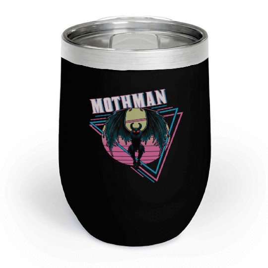 Mothman Retro Vintage Monster Creepy Cryptid Chill Wine Tumblers