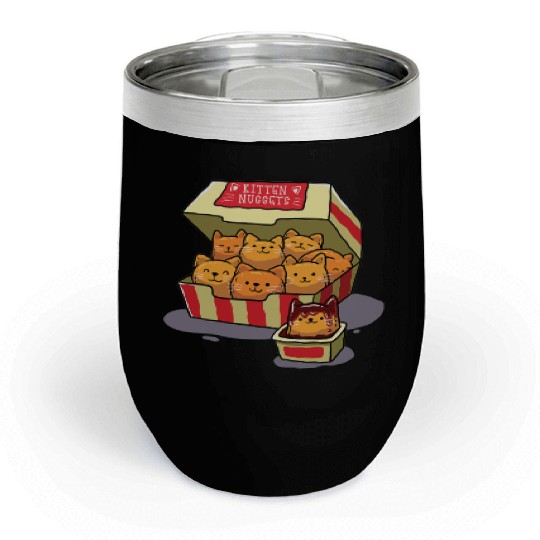 Kitten Nuggets Food Cat Lover Chill Wine Tumblers