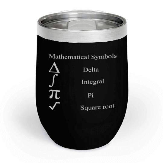 mathematical symbols Pi Square root Integral Delta Chill Wine Tumblers