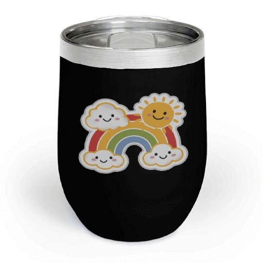 Rainbow Bright Chill Wine Tumblers