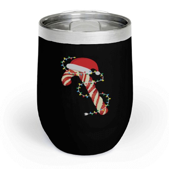 Christmas Candy Cane Santa Xmas Kids Toddler Youth Chill Wine Tumblers