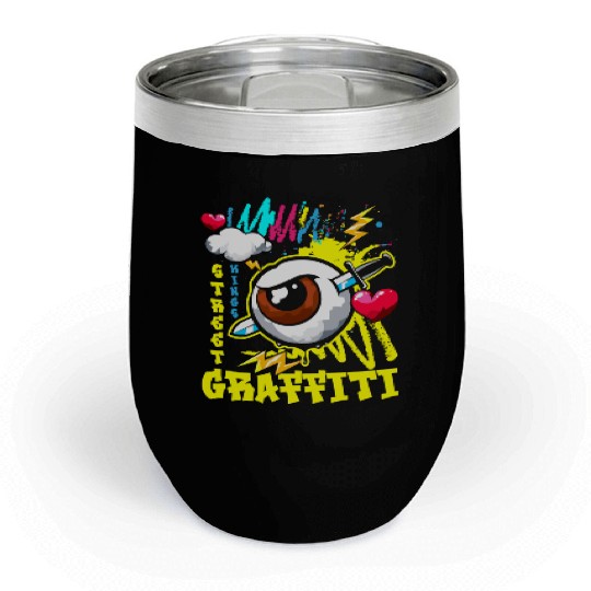 Graffiti Train Hip Hop Chill Wine Tumblers
