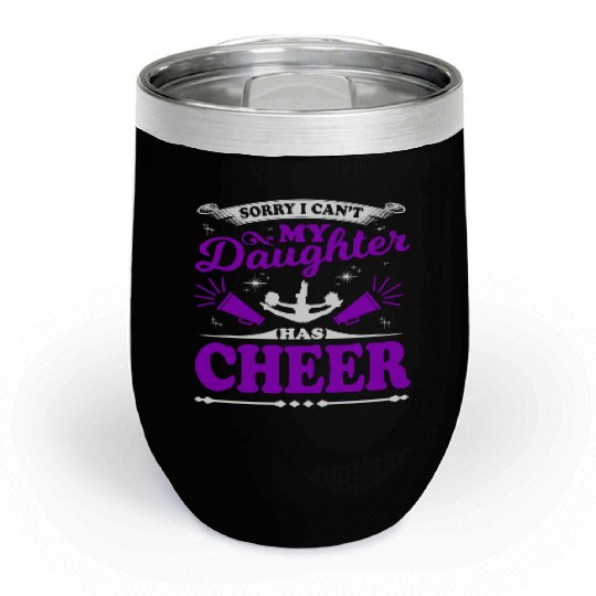 My Daughter Cheer Mom Cheerleading Mother's Day Chill Wine Tumblers