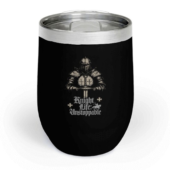 Teutonic Order Gothic Armor - Surreal Vector Art Chill Wine Tumblers