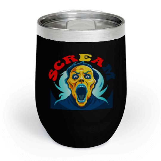 Scream Vintage Halloween Chill Wine Tumblers