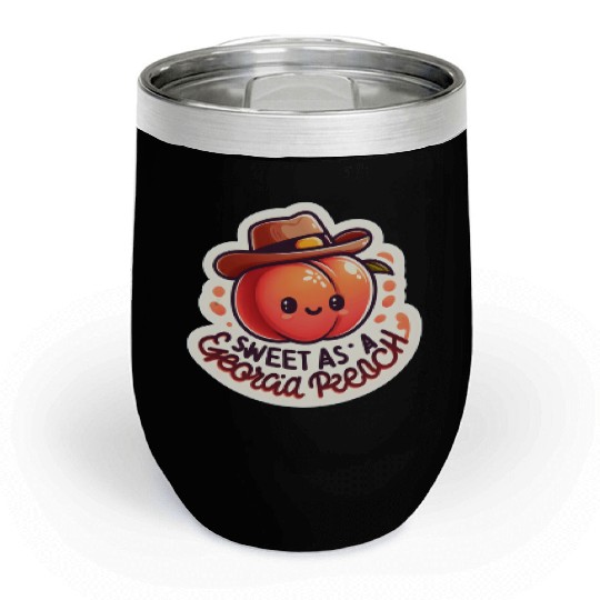 Sweet as a Georgia Peach Sticker Chill Wine Tumblers