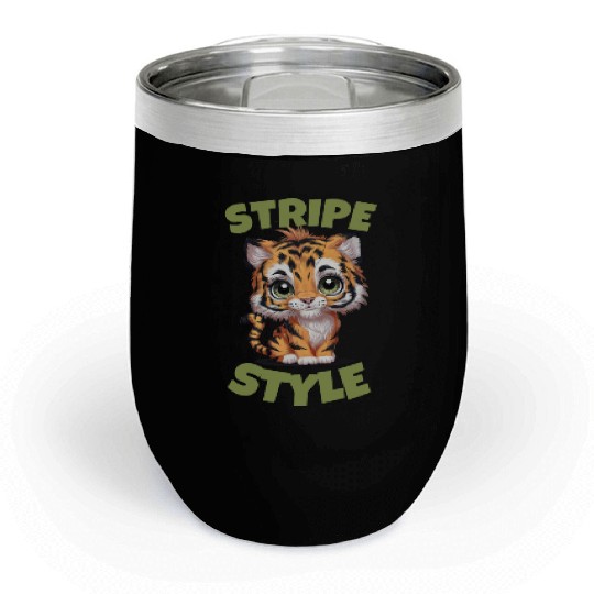 Cute Tiger Stripe Style Chill Wine Tumblers
