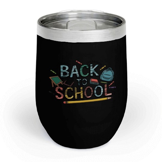 back to school on kids Chill Wine Tumblers