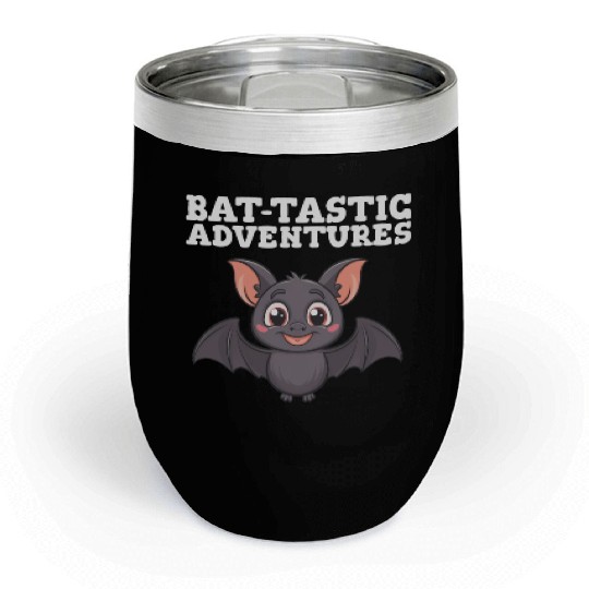 Bat-tastic Adventures Cute Design Chill Wine Tumblers