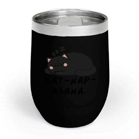 Lazy Cat Cat-Nap-Asana yoga Chill Wine Tumblers