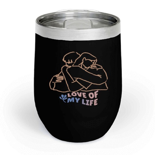 couple, love you art, love you urban, love you gra Chill Wine Tumblers