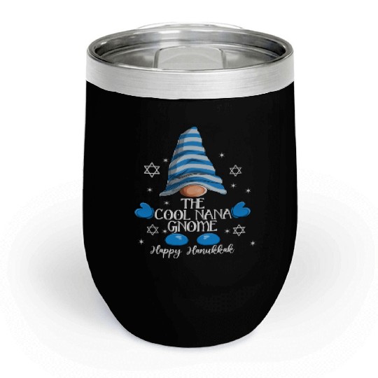 The Nana Gnome Funny Family MatchingGroup Hanukkah Chill Wine Tumblers