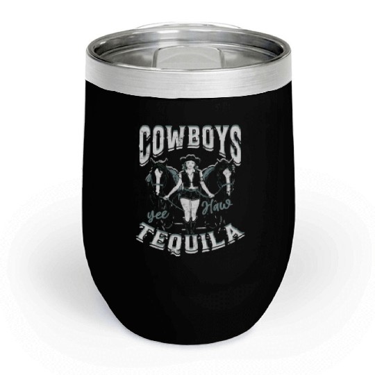 Cowboys and Tequila - Cowgirl Chill Wine Tumblers