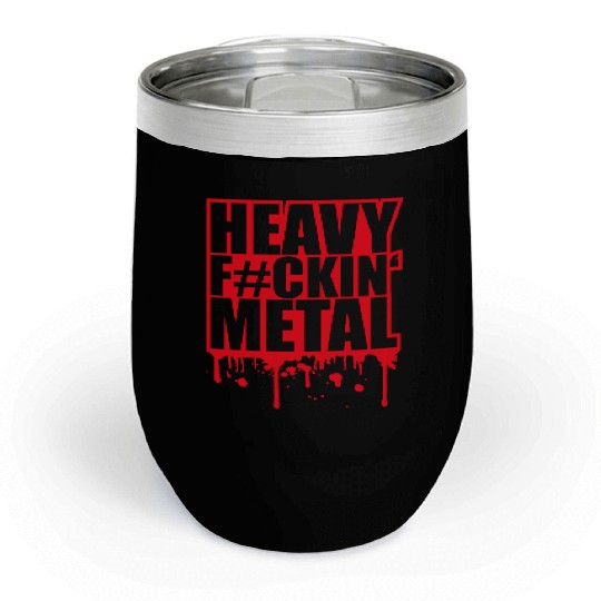 Heavy F#ckin' Metal Hard Rock Music Graffiti Spray Chill Wine Tumblers