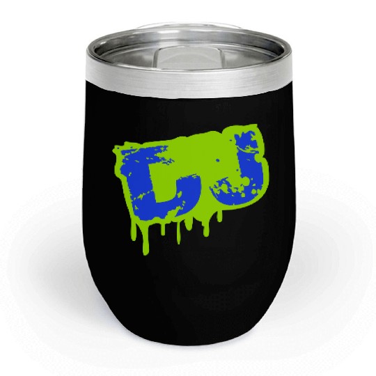 DJ Graffiti Spray Drops Music Party Text Lettering Chill Wine Tumblers