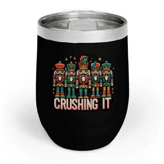 Crushin It: Nutcracker Christmas Apparel for Chill Wine Tumblers