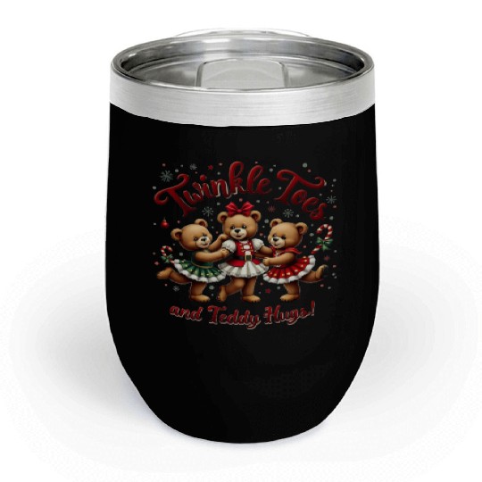 Teddy Bear Ballet Chill Wine Tumblers