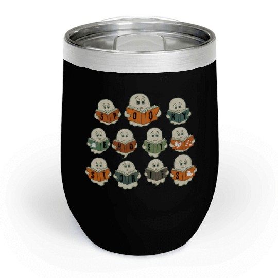 Spooky Stories Book Club - Happy Halloween Chill Wine Tumblers