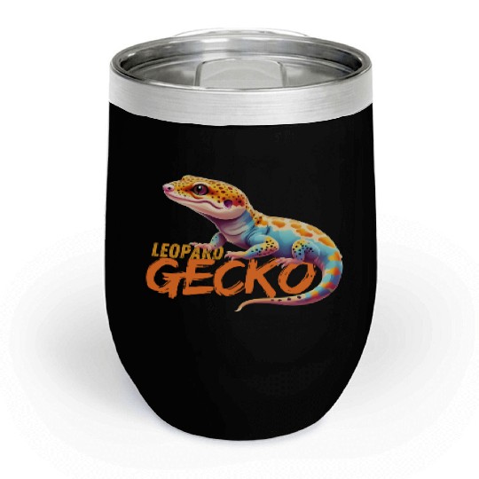yellow leopard gecko Chill Wine Tumblers