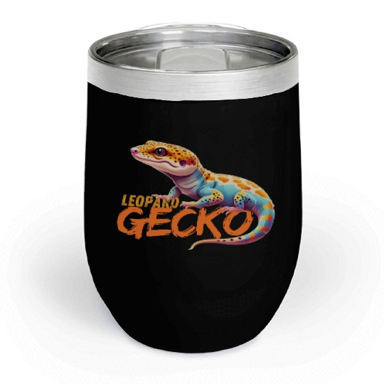 yellow leopard gecko Chill Wine Tumblers
