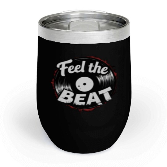 Classic Vinyl 'Feel The Beat' Chill Wine Tumblers