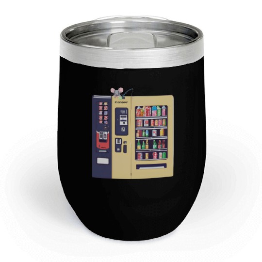 Japanese vending machine with little friend. Chill Wine Tumblers