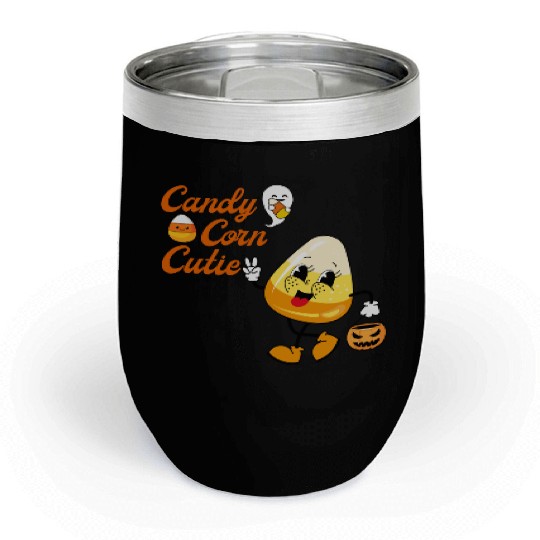 Candy Corn Cutie Chill Wine Tumblers