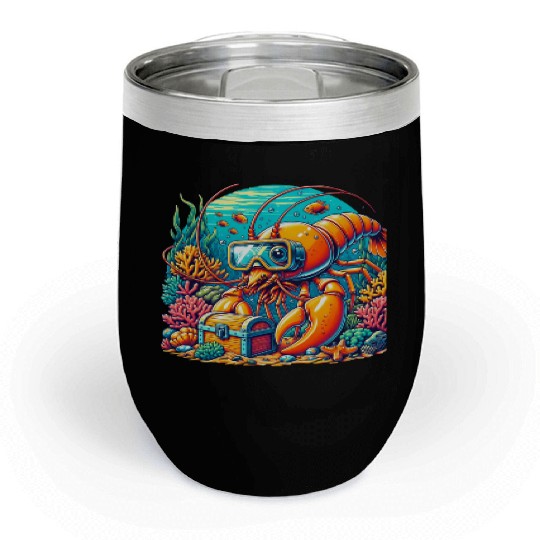 Shrimp Exploration-Underwater Adventure Chill Wine Tumblers