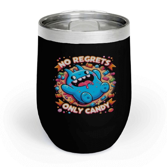 Stitch Halloween Disneyland No Regrets Only Candy Chill Wine Tumblers