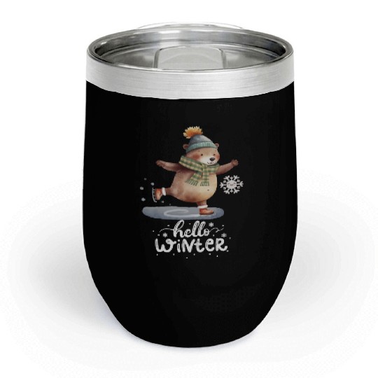 Winter Solstice Serenity Chill Wine Tumblers